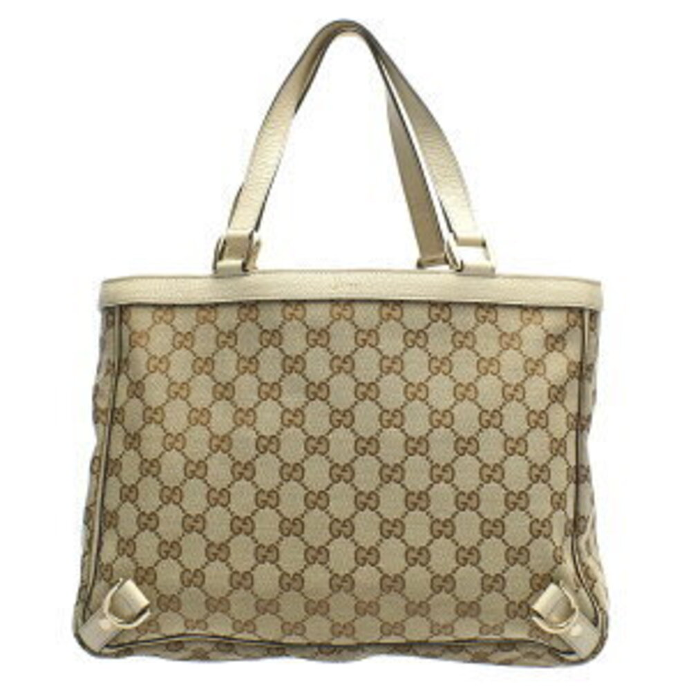 Gucci Handbag Beige GG Canvas Tote Bag